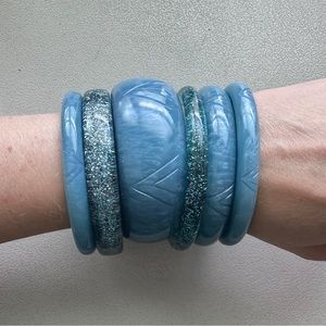 Splendette Powder Blue with glitter bangle set